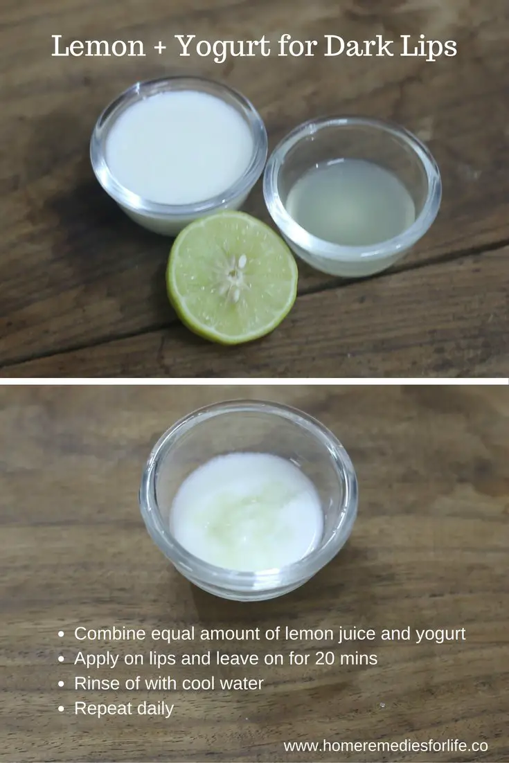 Lemon With Yogurt For Dark Lips